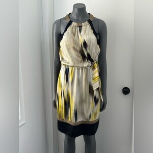 Ellie Tahari Silk Halter Dress